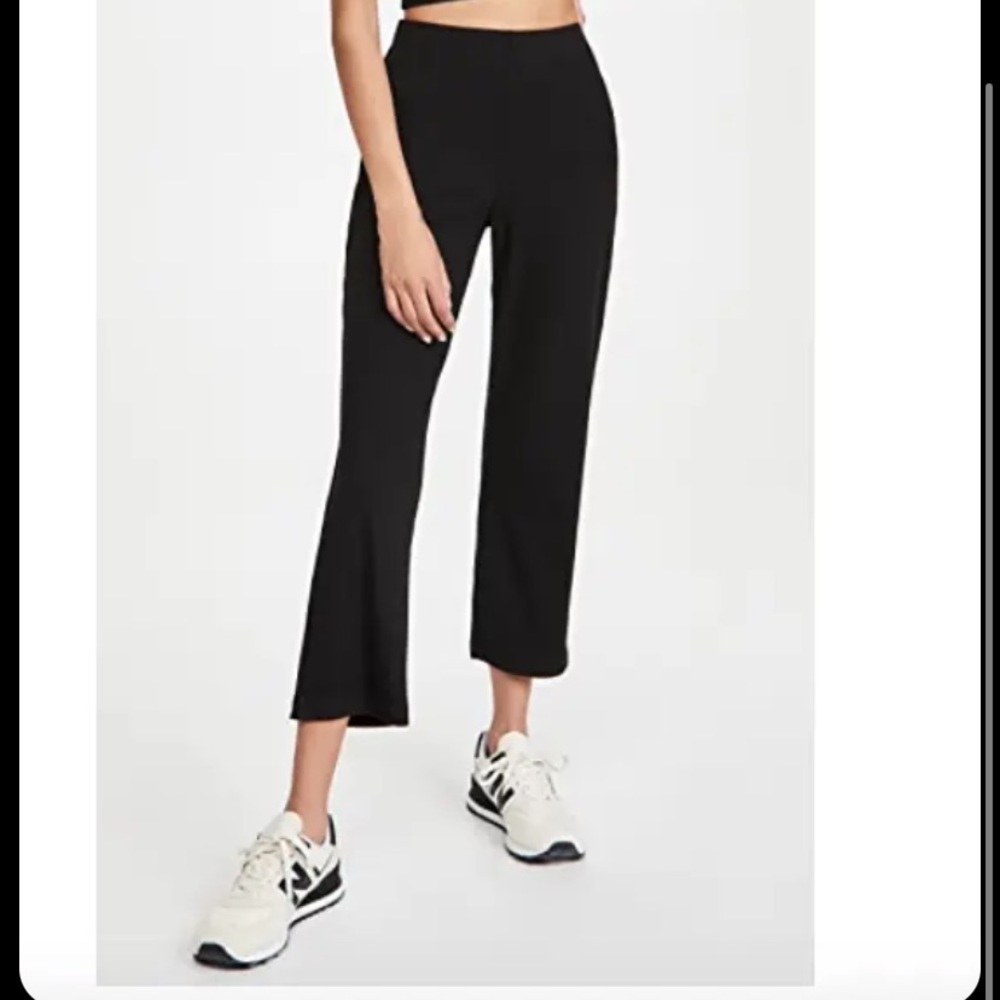 Reformation Stretch Waist Ribbed Cropped Pants